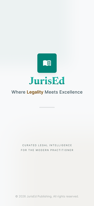 JurisEd app splash screen — Where Legality Meets Excellence